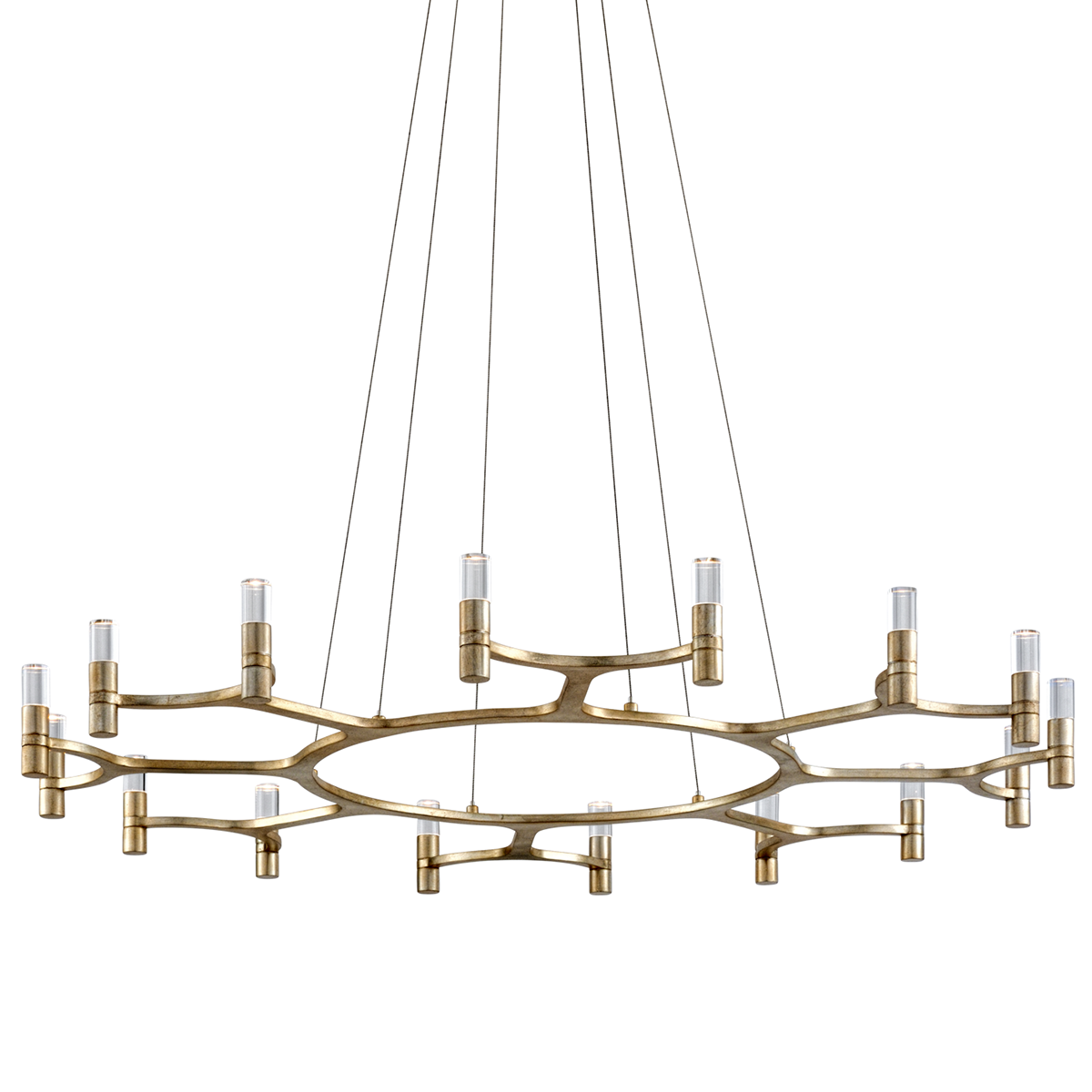Nexus Chandelier 49.25" — a Corbett chandelier for dining rooms, entries, and living rooms at Laurie Yapp Home.