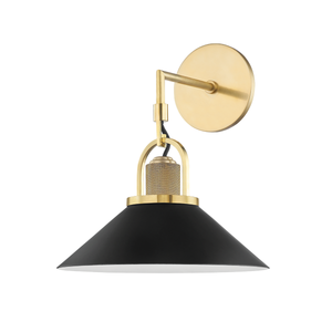 Syosset Wall Sconce in aged brass — a Hudson Valley wall sconce for bathrooms, hallways, and living rooms at Laurie Yapp Home.
