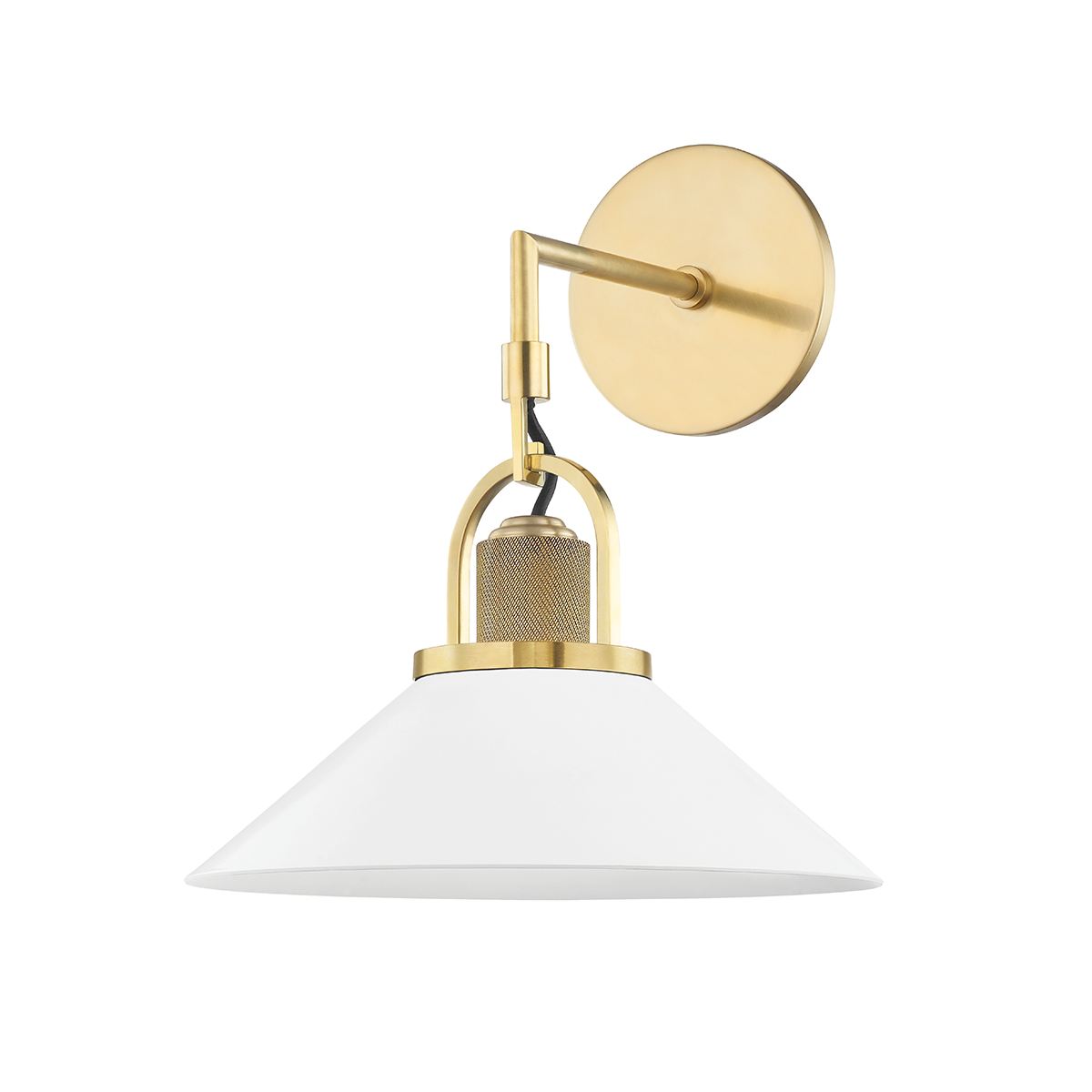 Syosset Wall Sconce in aged brass — a Hudson Valley wall sconce for bathrooms, hallways, and living rooms at Laurie Yapp Home.