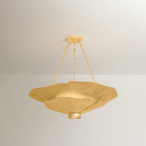 Spring Valley Chandelier shown from the front to reveal the frame, arms, and shade detail.