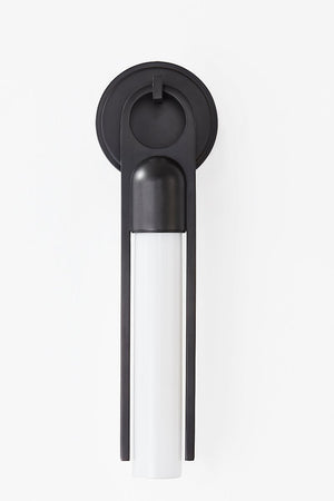 Close-up of the Bethlehem Wall Sconce showing the arm curve and shade silhouette.