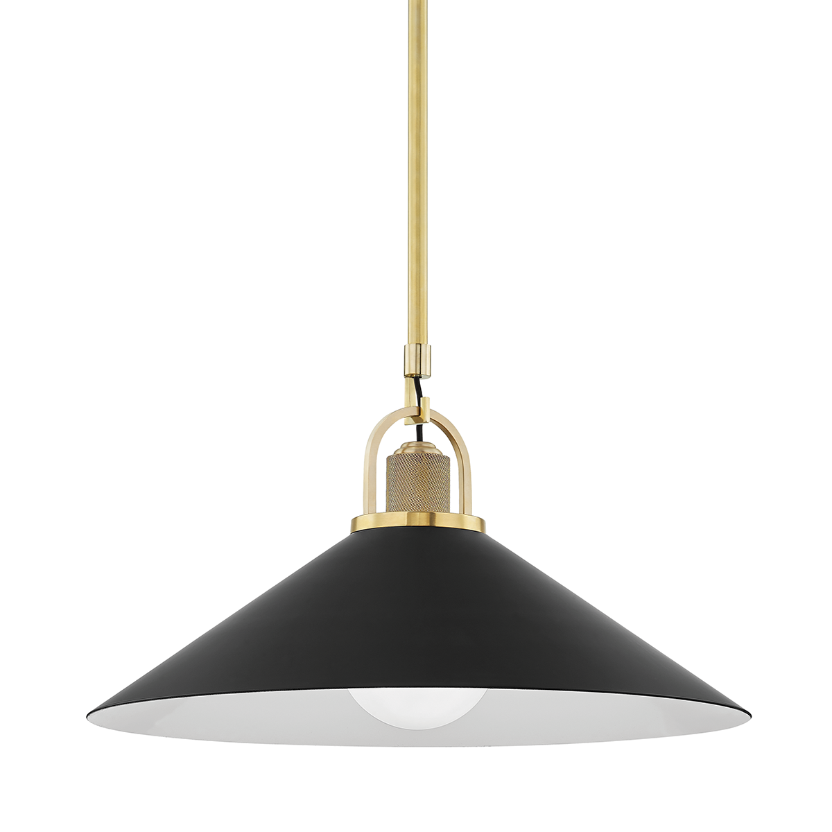 Syosset Pendant 20" in aged brass — a Hudson Valley pendant for kitchens, entries, and dining rooms at Laurie Yapp Home.