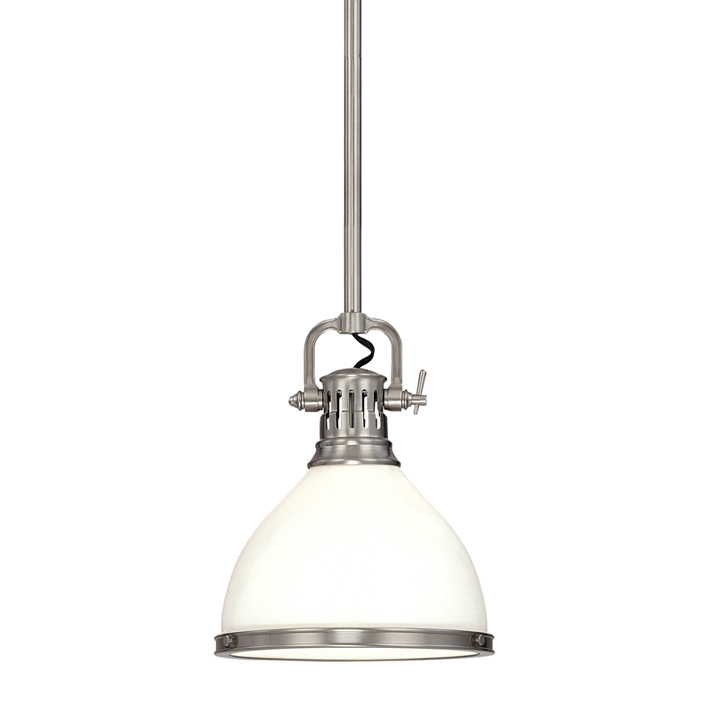 Randolph Pendant 10" in aged brass — a Hudson Valley pendant for kitchens, entries, and dining rooms at Laurie Yapp Home.