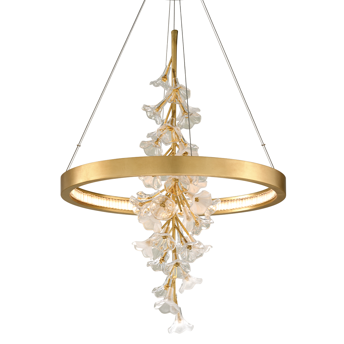 Jasmine Chandelier 28" x 38.5" — a Corbett chandelier for dining rooms, entries, and living rooms at Laurie Yapp Home.