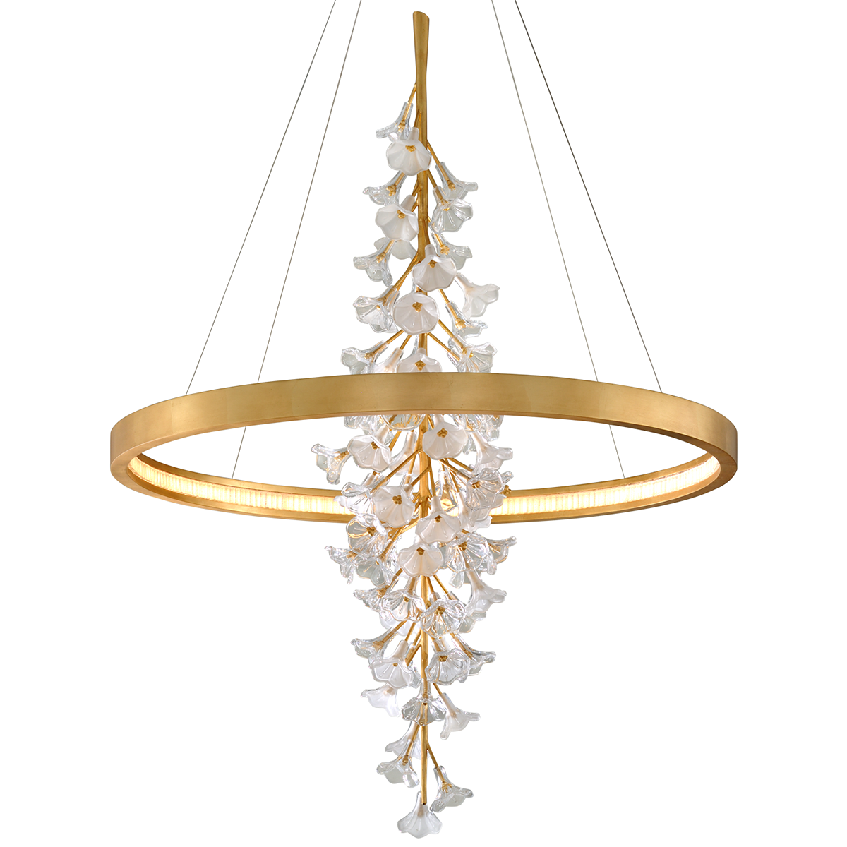 Jasmine Chandelier 44" x 60" — a Corbett chandelier for dining rooms, entries, and living rooms at Laurie Yapp Home.