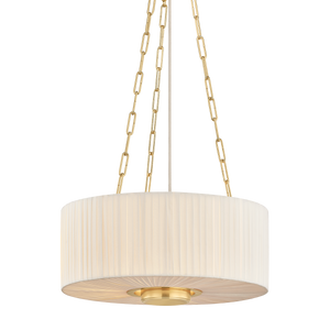Camby Pendant in aged brass — a Hudson Valley pendant for kitchens, entries, and dining rooms at Laurie Yapp Home.