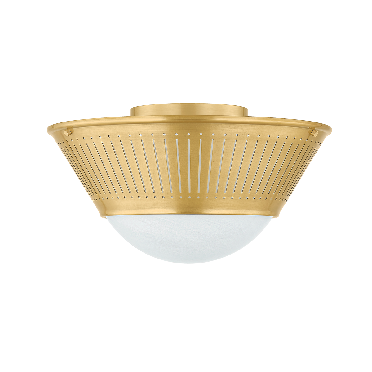 Elsmere Flush Mount in aged brass — a Hudson Valley flush mount for hallways, bedrooms, and entryways at Laurie Yapp Home.