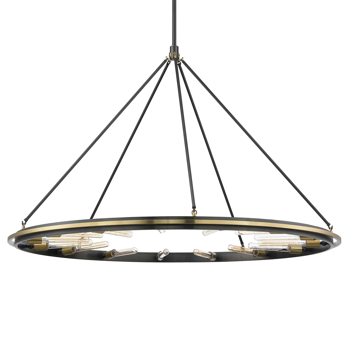Chambers Chandelier 58.25" in aged brass — a Hudson Valley chandelier for dining rooms, entries, and living rooms at Laurie Yapp Home.