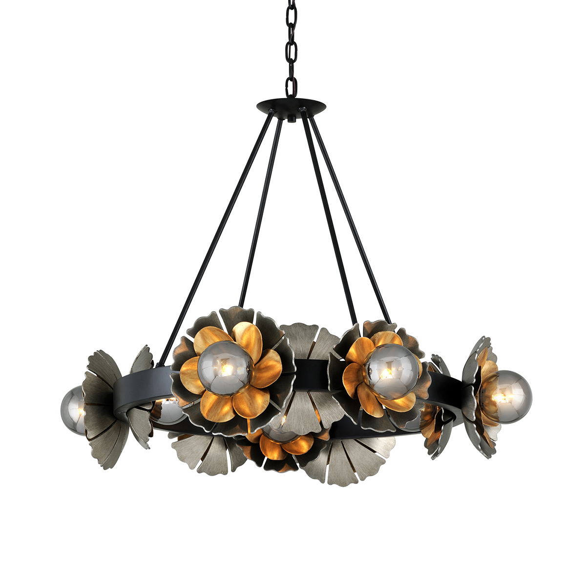 Magic Garden Chandelier 33.75" — a Corbett chandelier for dining rooms, entries, and living rooms at Laurie Yapp Home.