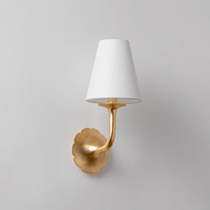 Winnipeg Wall Sconce shown from the front to reveal the arm curve and shade silhouette.