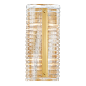 Athens Wall Sconce in aged brass — a Hudson Valley wall sconce for bathrooms, hallways, and living rooms at Laurie Yapp Home.