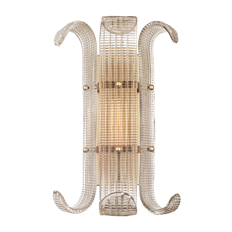 Brasher Wall Sconce in aged brass — a Hudson Valley wall sconce for bathrooms, hallways, and living rooms at Laurie Yapp Home.