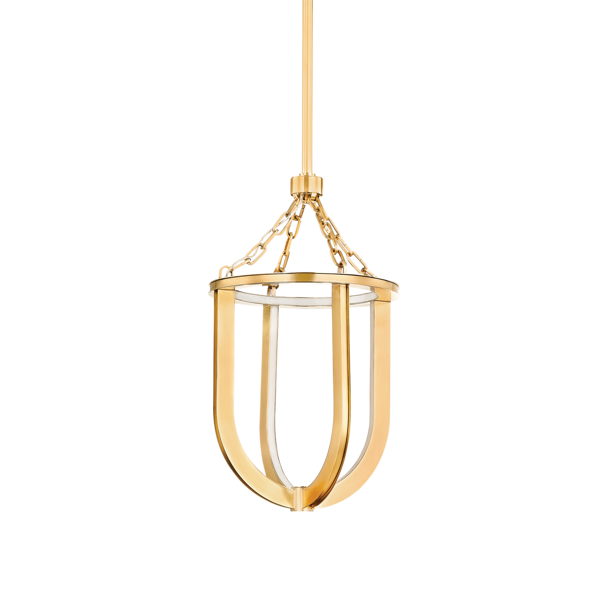 Tournu Lantern 11.5" in aged brass — a Hudson Valley lantern for entries, foyers, and covered porches at Laurie Yapp Home.