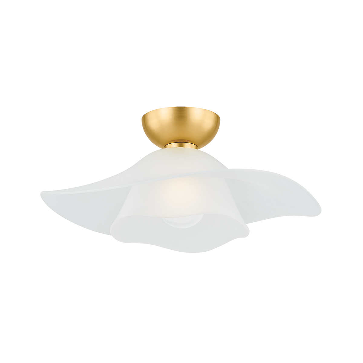Netherlee Flush Mount in aged brass — a Hudson Valley flush mount for hallways, bedrooms, and entryways at Laurie Yapp Home.