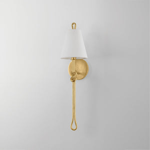 Close-up of the Alburgh Wall Sconce showing the arm curve and shade silhouette.