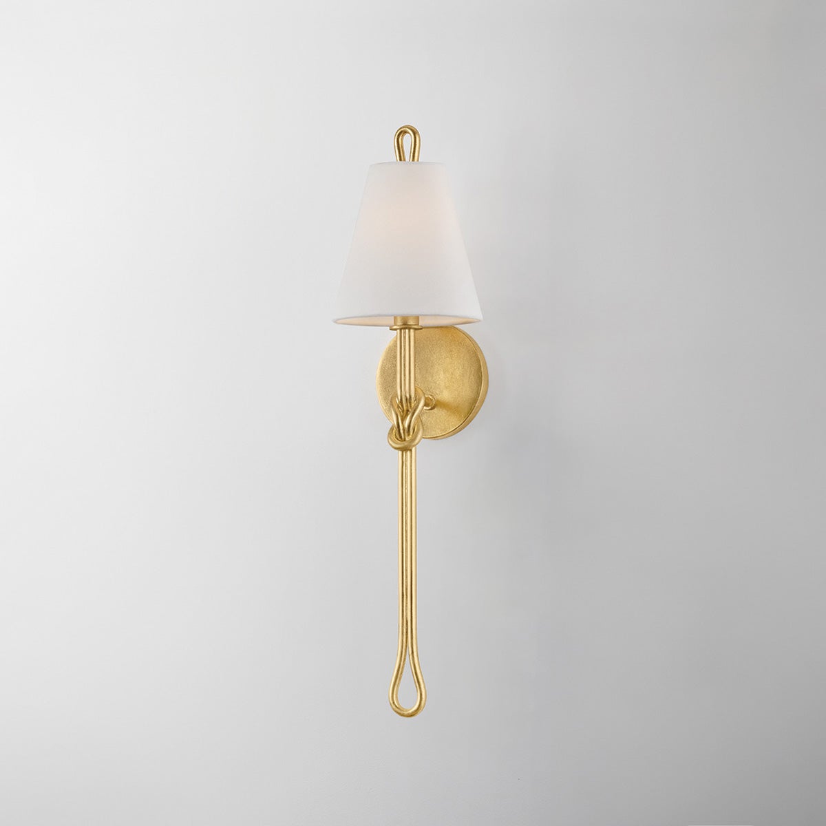 Close-up of the Alburgh Wall Sconce showing the arm curve and shade silhouette.