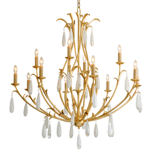 Prosecco Chandelier 46.25" — a Corbett chandelier for dining rooms, entries, and living rooms at Laurie Yapp Home.