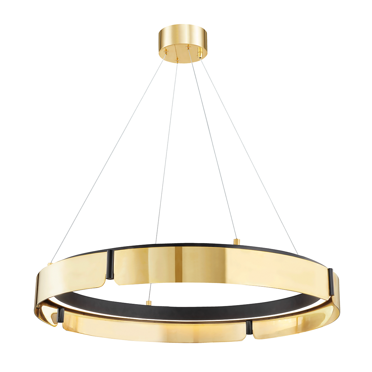 Tribeca Chandelier 32.75" in aged brass — a Hudson Valley chandelier for dining rooms, entries, and living rooms at Laurie Yapp Home.