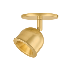 Tuthill Flush Mount in aged brass — a Hudson Valley flush mount for hallways, bedrooms, and entryways at Laurie Yapp Home.