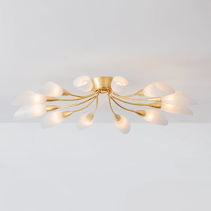 Enfield Semi Flush 42" shown from the front to reveal the shade profile and mounting canopy.