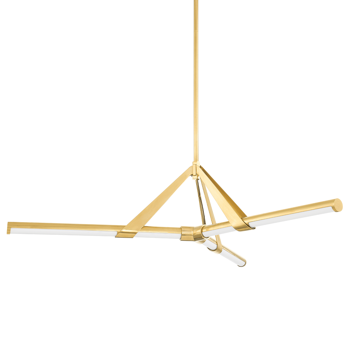 Jonas Chandelier 46" in aged brass — a Hudson Valley chandelier for dining rooms, entries, and living rooms at Laurie Yapp Home.