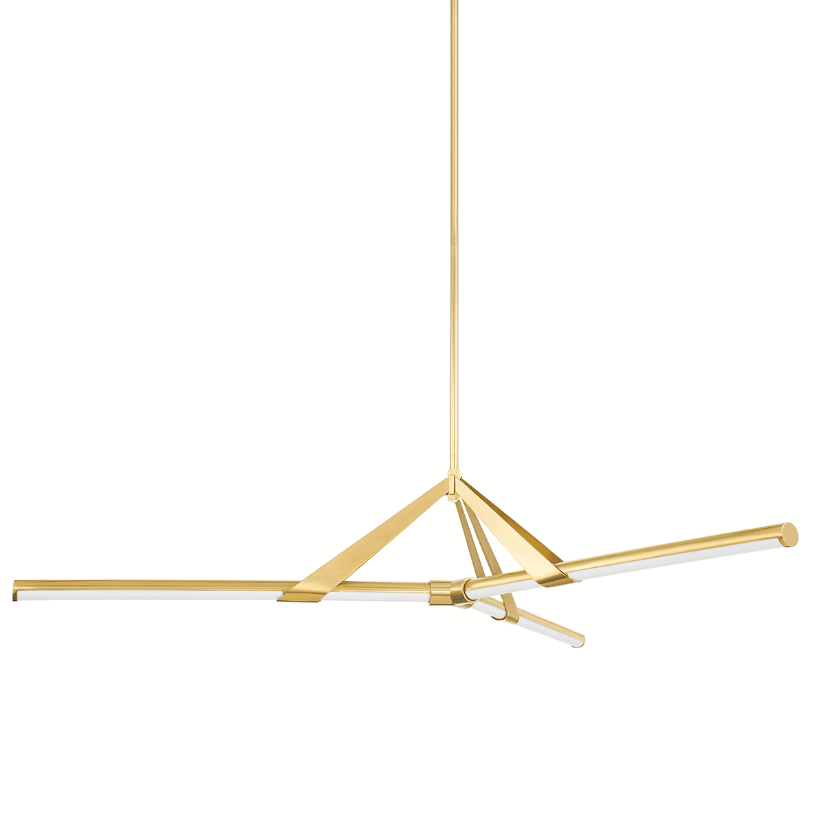 Jonas Chandelier 62.25" in aged brass — a Hudson Valley chandelier for dining rooms, entries, and living rooms at Laurie Yapp Home.