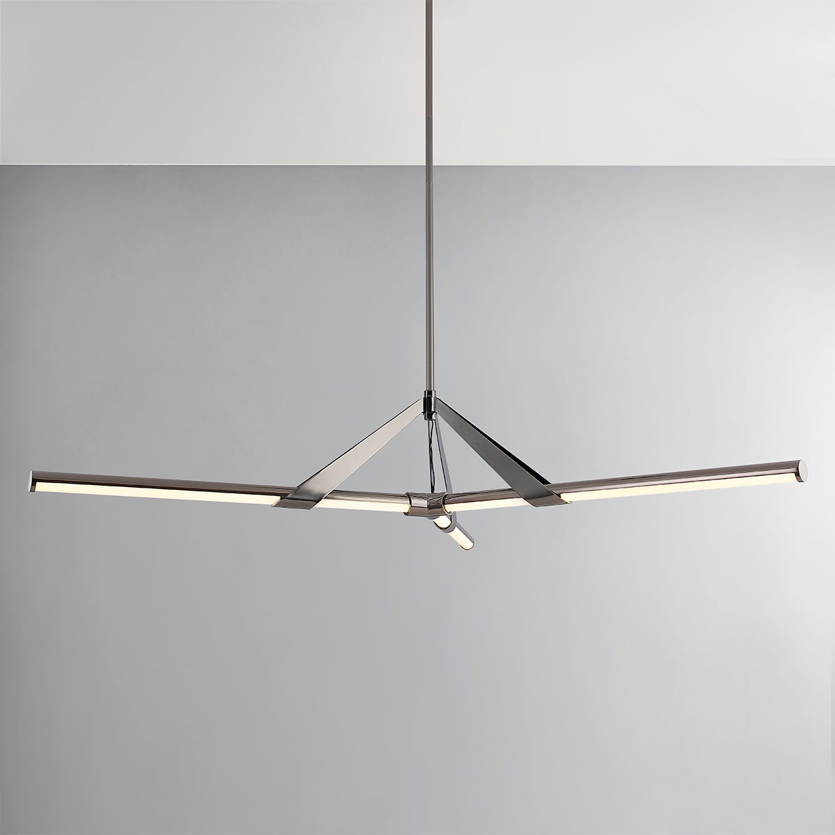 Close-up of the Jonas Chandelier 62.25" showing the frame, arms, and shade detail.