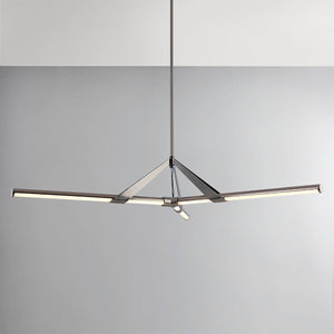 Close-up of the Jonas Chandelier 62.25" showing the frame, arms, and shade detail.
