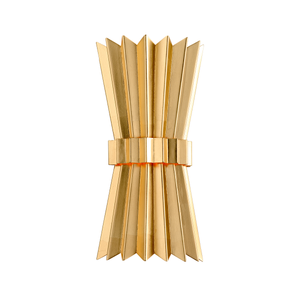 Moxy Wall Sconce 8" x 15.75" in Gold Leaf — a Corbett wall sconce for bathrooms, hallways, and living rooms at Laurie Yapp Home.