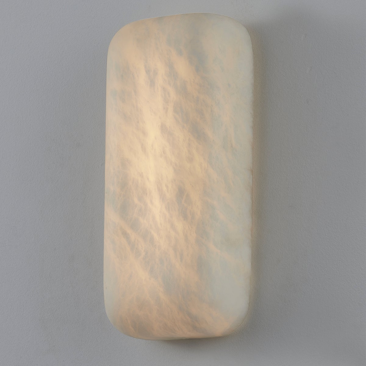 Grand Central Wall Sconce 5" x 10.75" in polished nickel shown from the front to reveal the arm curve and shade silhouette.