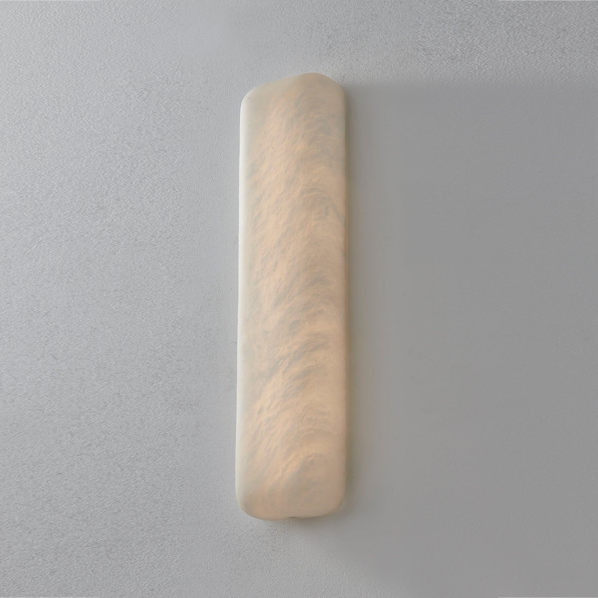 Grand Central Wall Sconce 5" x 20.75" in polished nickel shown from the front to reveal the arm curve and shade silhouette.