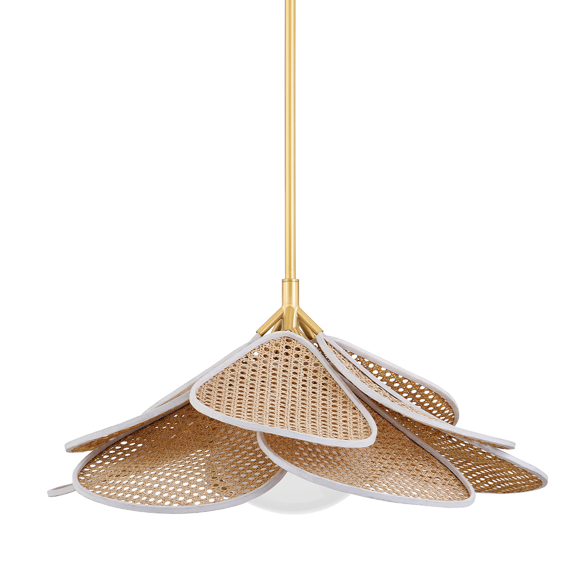 Florina Pendant 28" in aged brass — a Hudson Valley pendant for kitchens, entries, and dining rooms at Laurie Yapp Home.