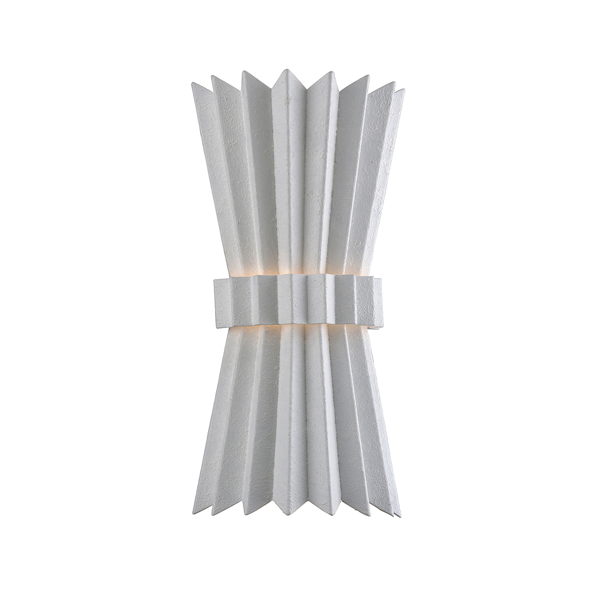 Moxy Wall Sconce 8" x 15.75" in Gesso White — a Corbett wall sconce for bathrooms, hallways, and living rooms at Laurie Yapp Home.