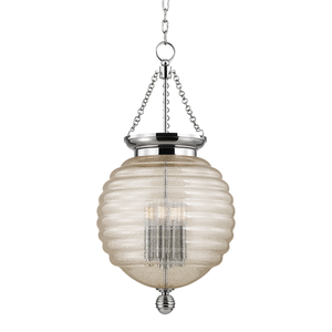 Coolidge Pendant 14" in polished nickel shown from a second angle to highlight the shade shape and metal detail.