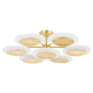 Topaz Semi Flush 37.75" shown from a second angle to highlight the shade profile and mounting canopy.