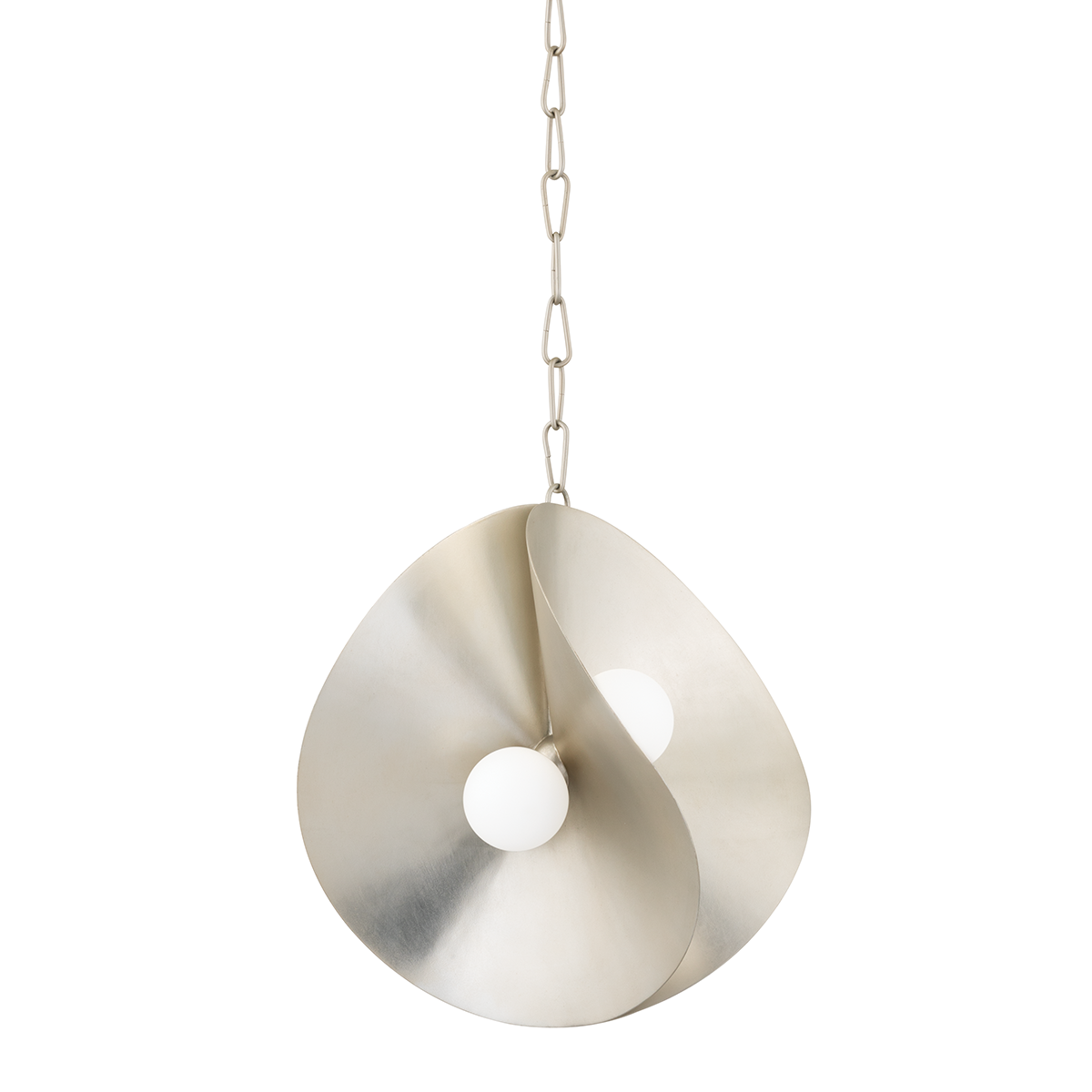 Close-up of the Peony Pendant 18" showing the shade shape and metal detail.