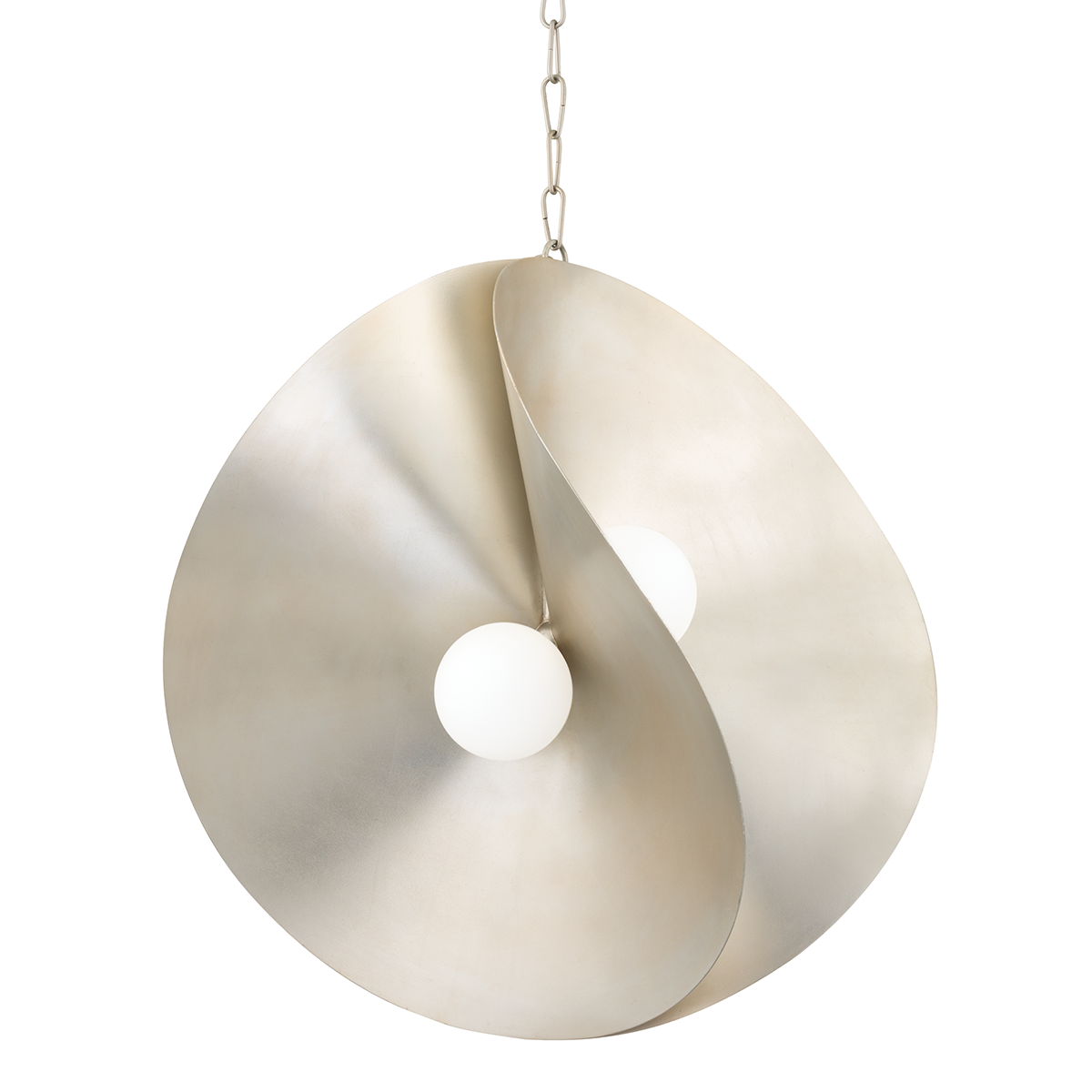 Close-up of the Peony Pendant 18" showing the shade shape and metal detail.