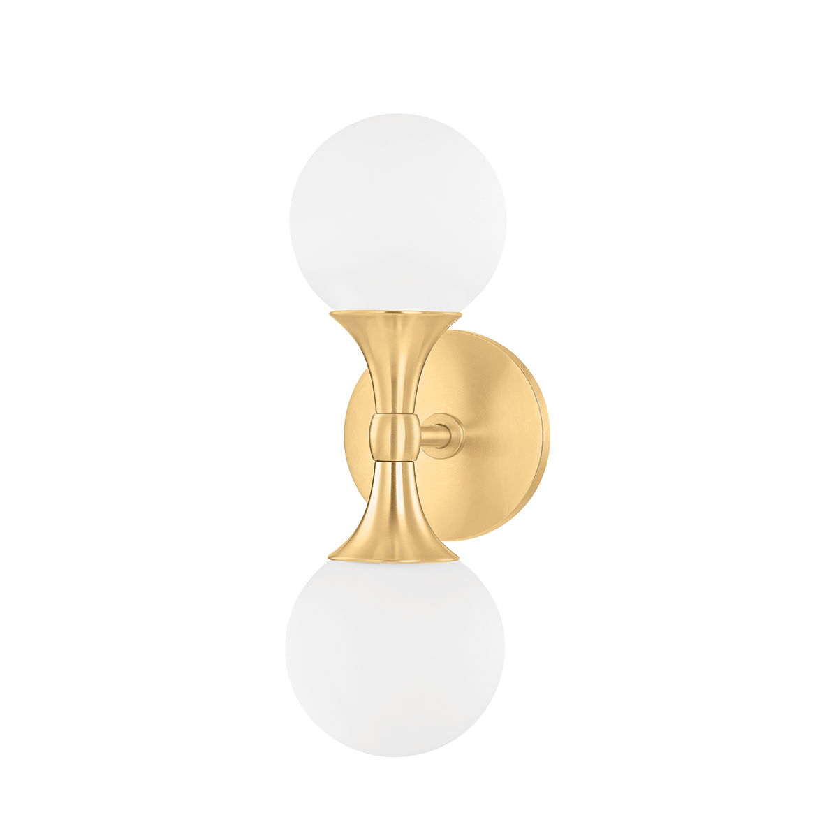 Astoria Wall Sconce in aged brass — a Hudson Valley wall sconce for bathrooms, hallways, and living rooms at Laurie Yapp Home.