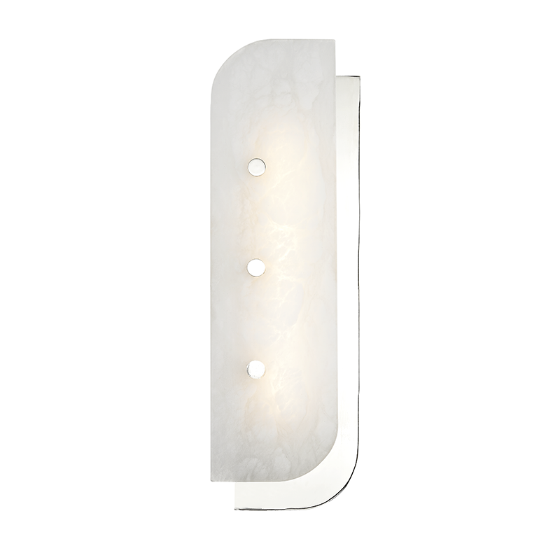 Yin & Yang Wall Sconce 5.5" x 18.5" in polished nickel — a Hudson Valley wall sconce for bathrooms, hallways, and living rooms at Laurie Yapp Home.