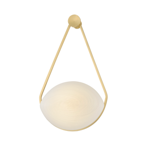 Blaina Wall Sconce in aged brass — a Hudson Valley wall sconce for bathrooms, hallways, and living rooms at Laurie Yapp Home.