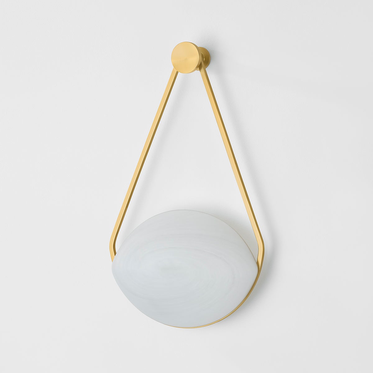 Blaina Wall Sconce in aged brass — a Hudson Valley wall sconce for bathrooms, hallways, and living rooms at Laurie Yapp Home.