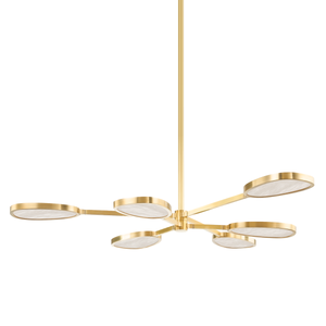 Patras Chandelier 56.75" shown from a second angle to highlight the frame, arms, and shade detail.