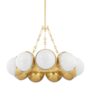 Althea Chandelier 34.25" — a Corbett chandelier for dining rooms, entries, and living rooms at Laurie Yapp Home.