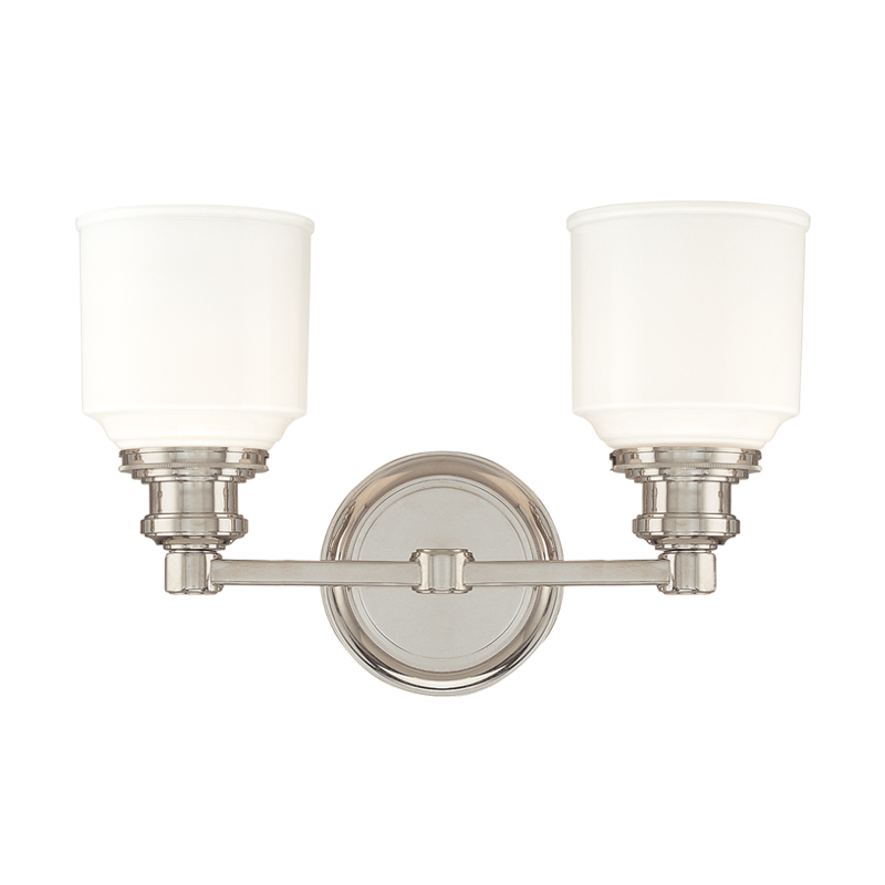 Windham Bath And Vanity 14.25" in polished nickel — a Hudson Valley bath and vanity for bathrooms and powder rooms at Laurie Yapp Home.