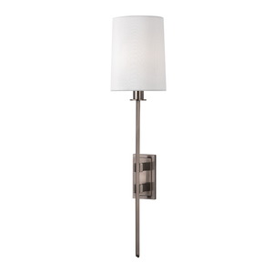 Fredonia Wall Sconce shown from a second angle to highlight the arm curve and shade silhouette.