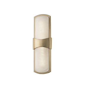 Valencia Wall Sconce 5.25" in aged brass — a Hudson Valley wall sconce for bathrooms, hallways, and living rooms at Laurie Yapp Home.