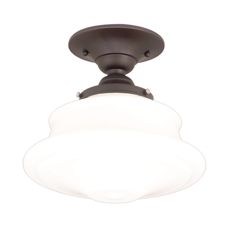 Petersburg Semi Flush 16" in bronze — a Hudson Valley semi flush for hallways, bedrooms, and entryways at Laurie Yapp Home.