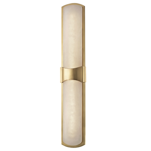 Valencia Wall Sconce 4.75" in aged brass — a Hudson Valley wall sconce for bathrooms, hallways, and living rooms at Laurie Yapp Home.