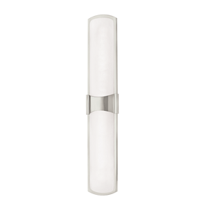 Valencia Wall Sconce 4.75" in polished nickel shown from a second angle to highlight the arm curve and shade silhouette.