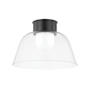Lakeside Flush Mount 14" in dark bronze shown from a second angle to highlight the shade profile and mounting canopy.